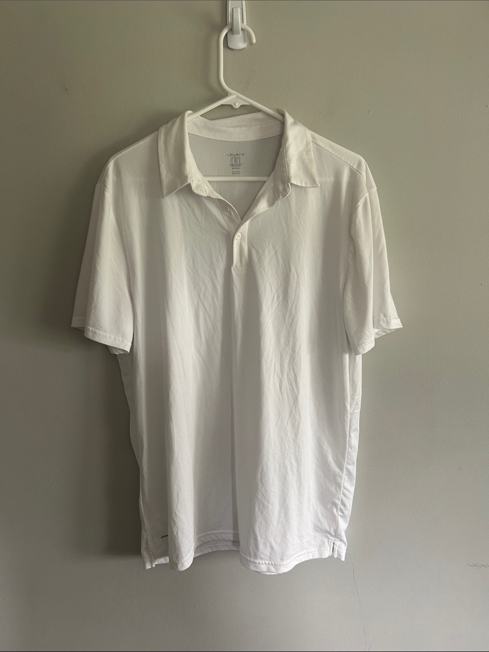 Layer 8 Men's White Short Sleeve Polo Shirt